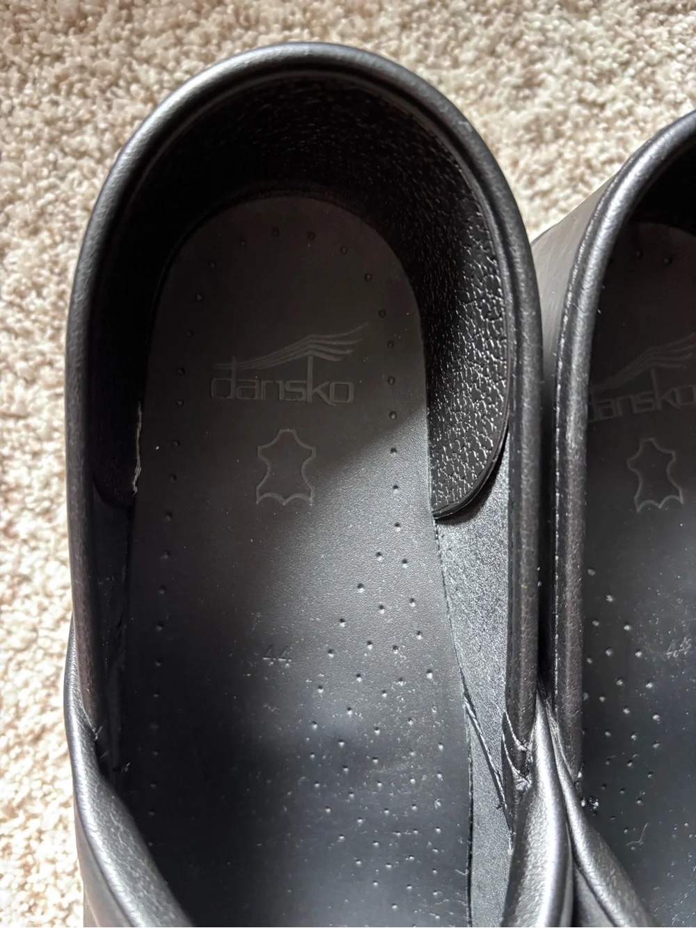 Dansko Professional Black Leather Clogs Mens Slip On Comfort Shoes 44EU 10.5US